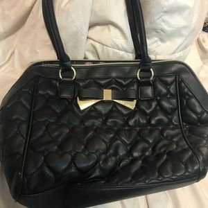 Betsy Johnson Heart Quilted Purse with Bow